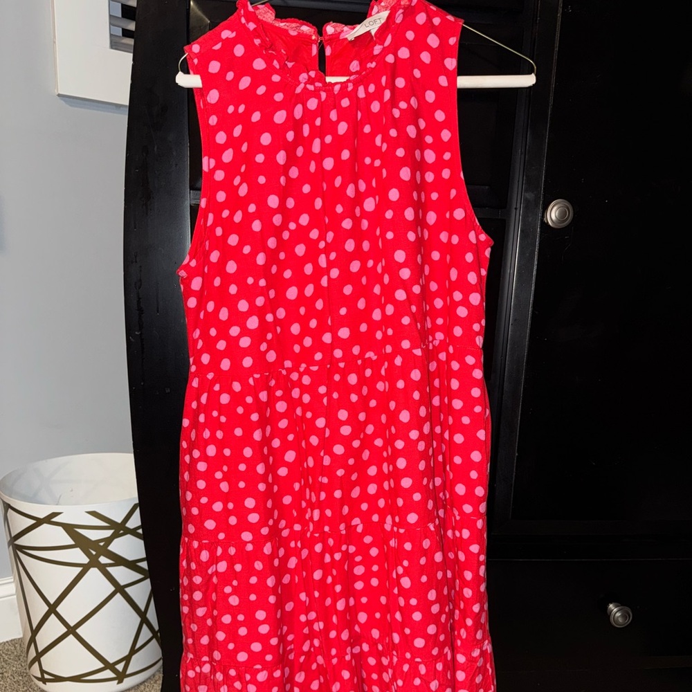 pink polkadot dress